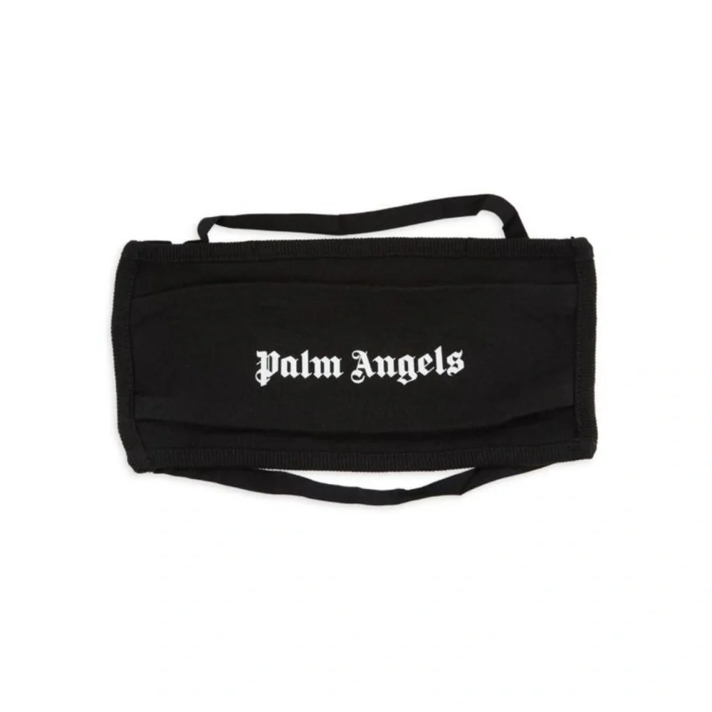 Palm Angels Black Face Masks with Green and Yellow Spray Accents (Set of 3)
